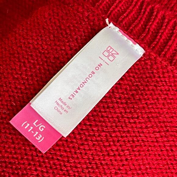 NOBO Stuffed Animal 3D Reindeer Ugly Christmas Sweater Size Large (11-13) - Picture 4 of 4